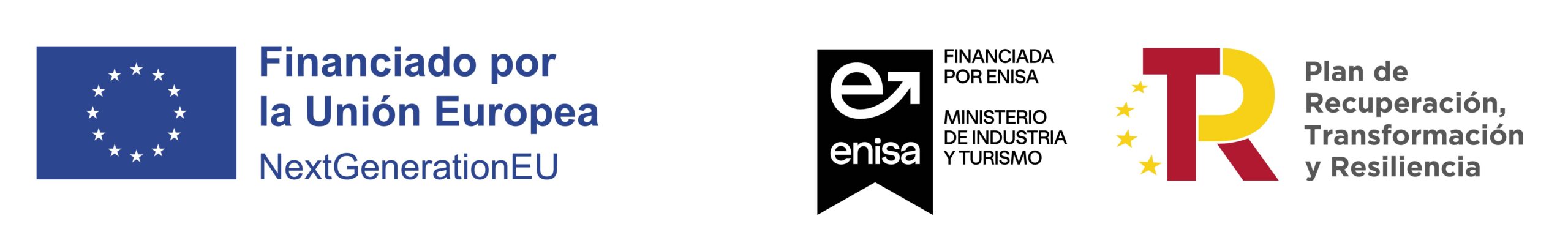 Financiado por la Unión Europea NextGenerationEU · Financiada por ENISA · Plan de Recuperación, Transformación y Resiliencia